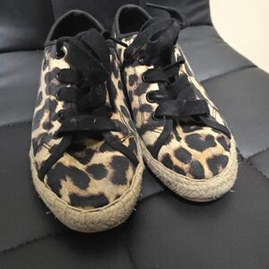 H&M espadrilles Leopard print womens Size 6 Animal print